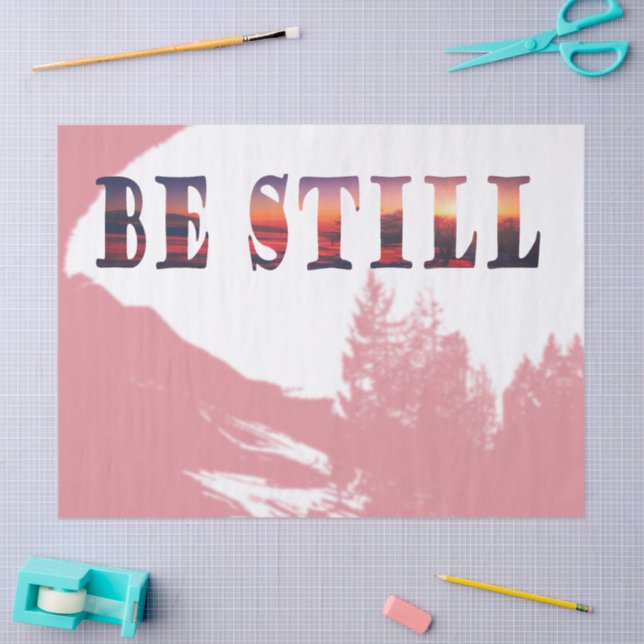 Be Still Mountain Sunrise  Tissue Paper (Craft)