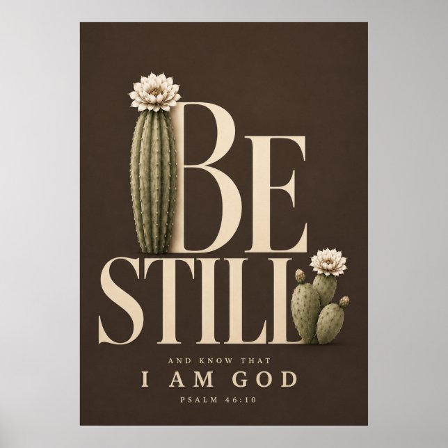 BE STILL | Psalm 46:10 Christian Wall Art (Front)