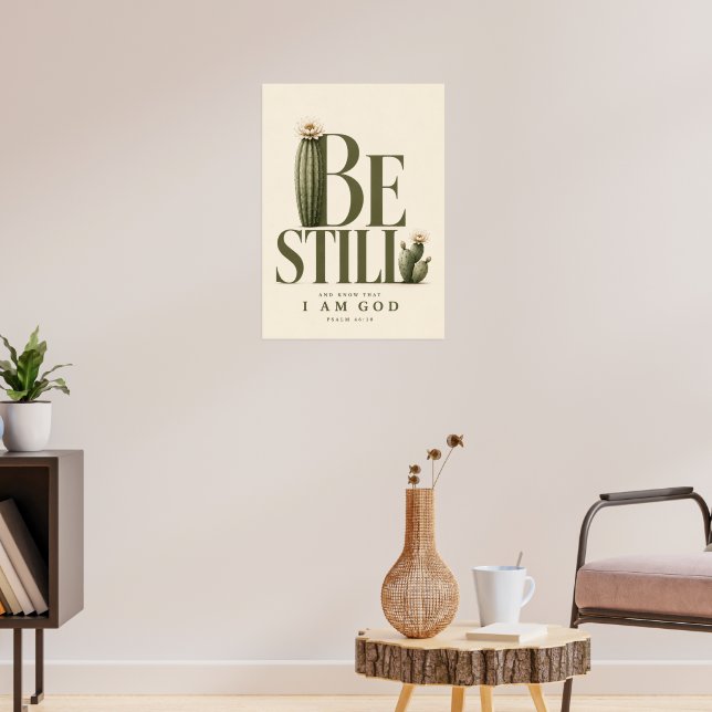 BE STILL | Psalm 46:10 Christian Wall Art (Living Room 3)