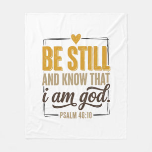 Be Still Psalm 46_10 Vintage Christian Shirt Desig Fleece Blanket