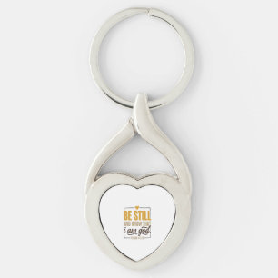 Be Still Psalm 46_10 Vintage Christian Shirt Desig Keychain