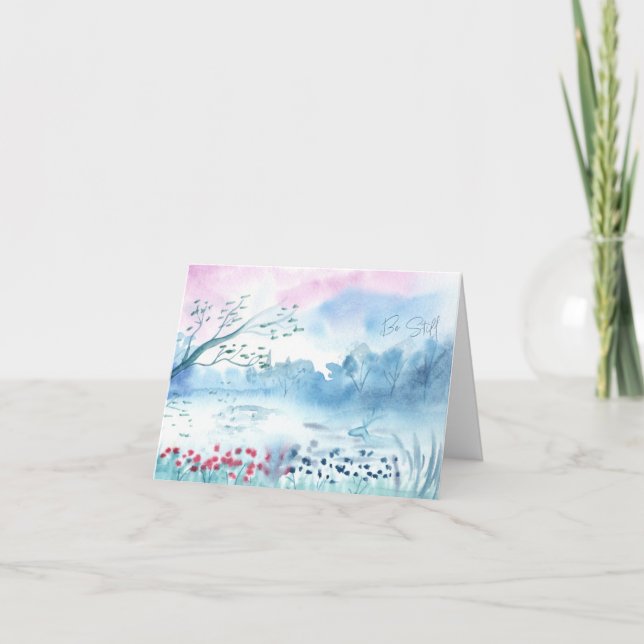 Be Still | Scripture Verse Note Card (Front)
