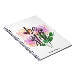 Be Still Watercolour Flowers Personalized Notebook