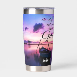 Be still with boat personalized insulated tumbler