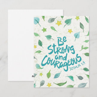 Be Strong and Courageous Religious Postcards