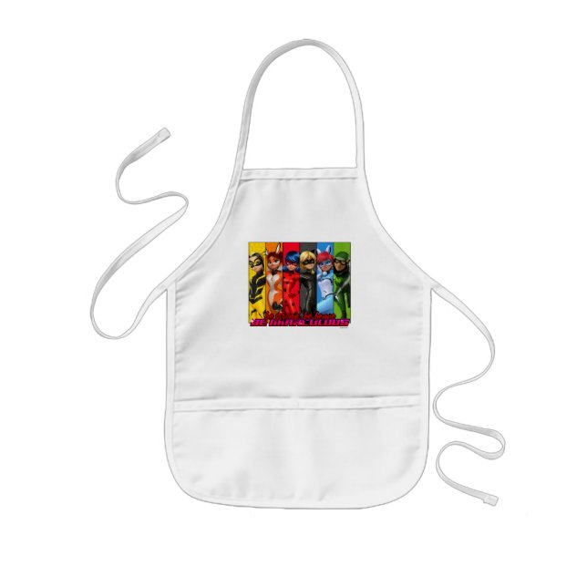 Be Strong, Be Brave, Be Miraculous Kids Apron (Front)