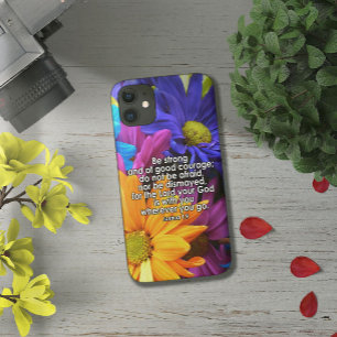 Be Strong Bible Scripture Christian Flower iPhone 13 Case