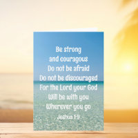 Be Strong & Courageous Beautiful Christian Beach