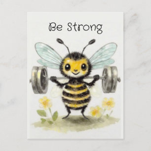 Be strong, customizable postcard