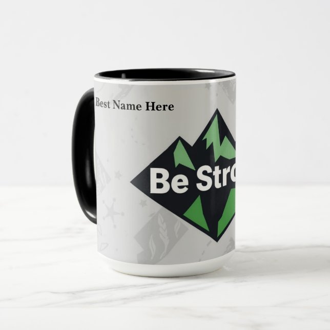 Be Strong Geometric Mug (Front Left)