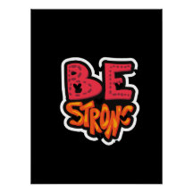 Be Strong Good Vibes Typography