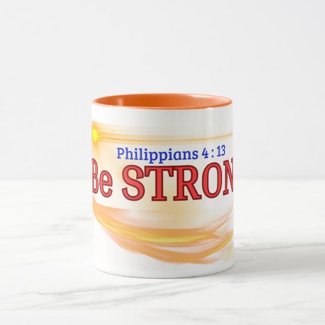 Be Strong (Philppians 4:13) Mug &Cup (Center)