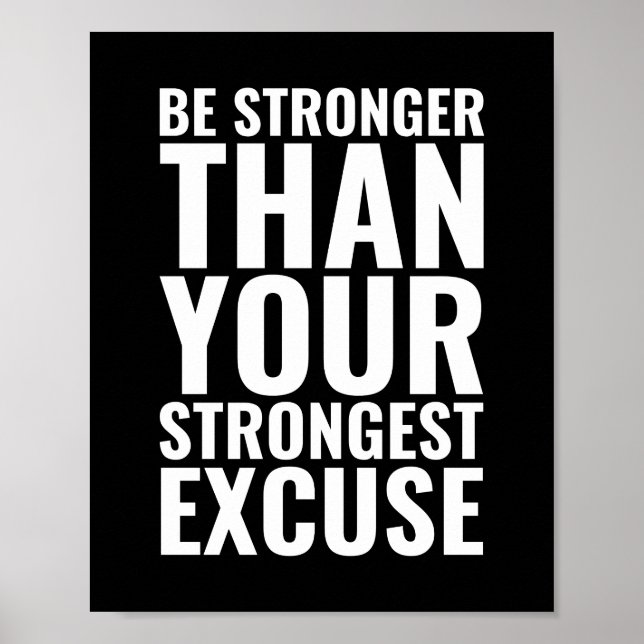 Be stronger | Motivational Quote Poster (Front)