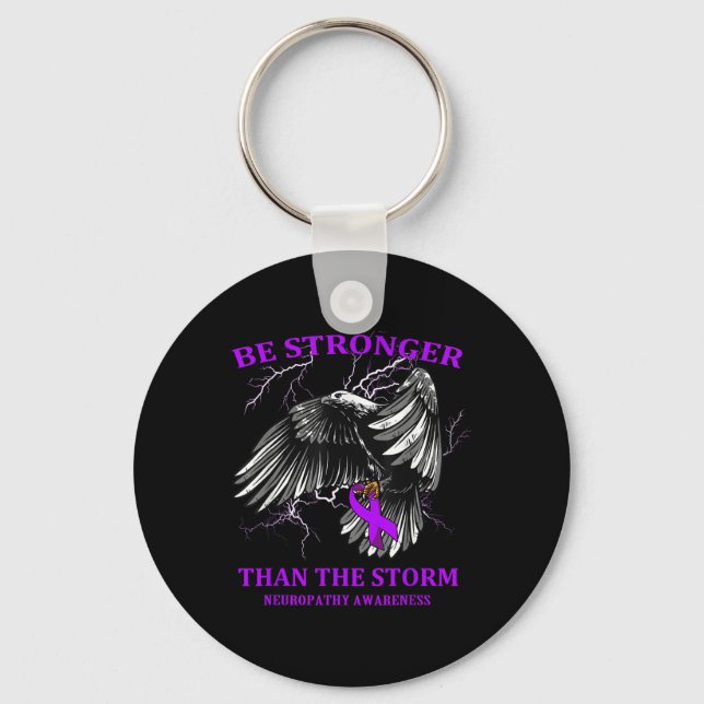 Be Stronger Than The Storm Neuropathy  Keychain (Front)