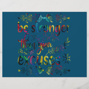 Be Stronger Than Your Excuses Colourful-min Flyer
