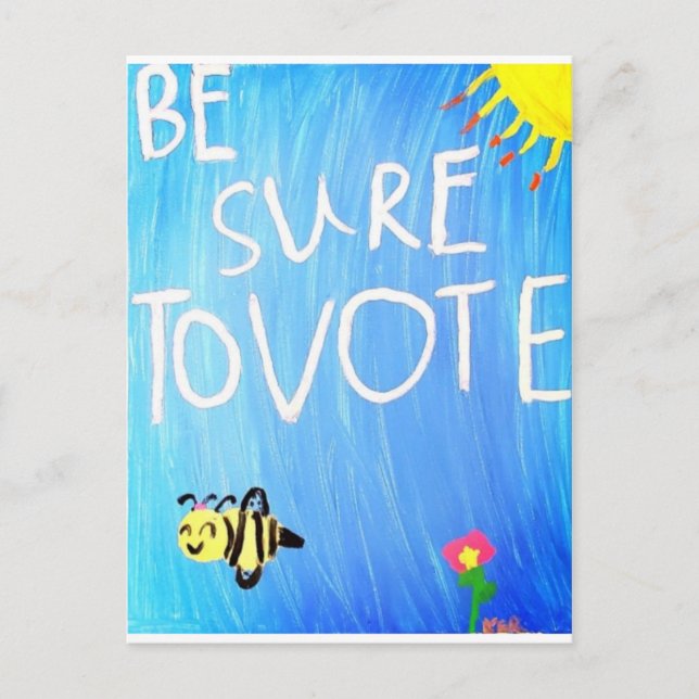 Be sure to vote postcard (Front)