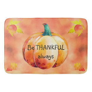 BE THANKFUL ALWAYS Cute Fall Bath rug Personalized