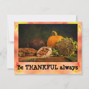 BE THANKFUL ALWAYS Cute Fall Greeting Card