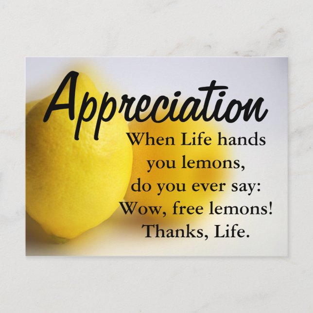 Be thankful and count your blessings postcard (Front)