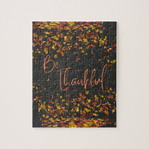 Be Thankful Autumn Themed Jigsaw Puzzle