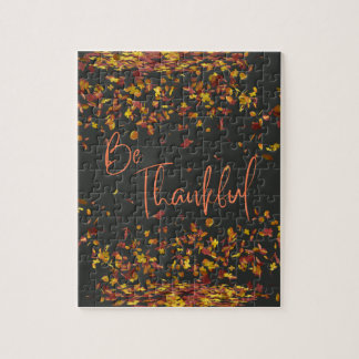 Be Thankful Autumn Themed Jigsaw Puzzle