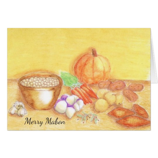 Be Thankful for Vegetables Mabon Harvest Home Card