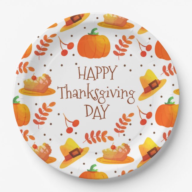 Be Thankful Paper Plate (Front)