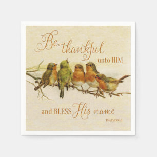 Be Thankful Unto Him & Bless His Name Napkin