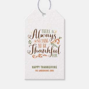 Be Thankful Whimsical Script   Thanksgiving Gift Tags