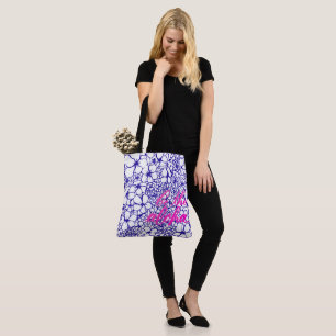 Be The Aloha Floral Shopper Blue Tote Bag
