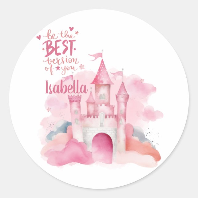 Be the best version of you customizable classic round sticker (Front)