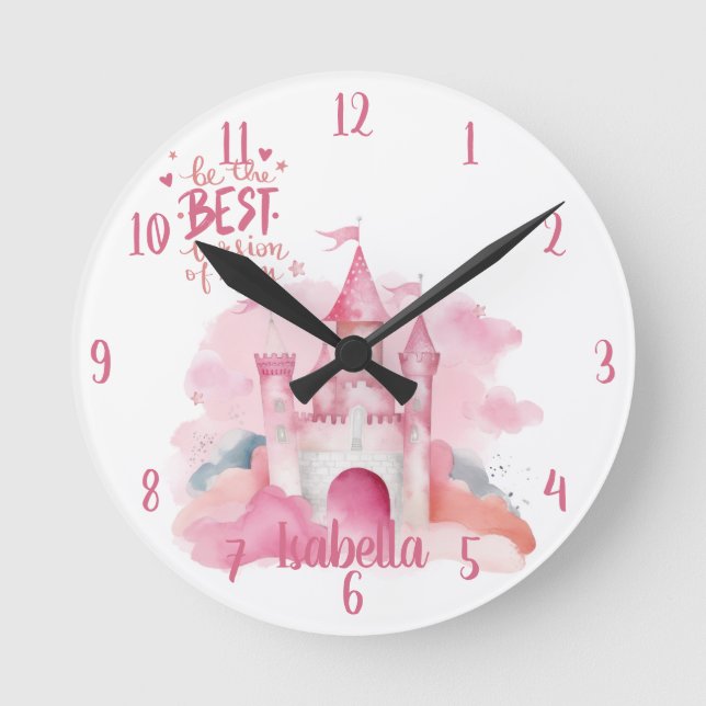 Be the best version of you customizable round clock (Front)