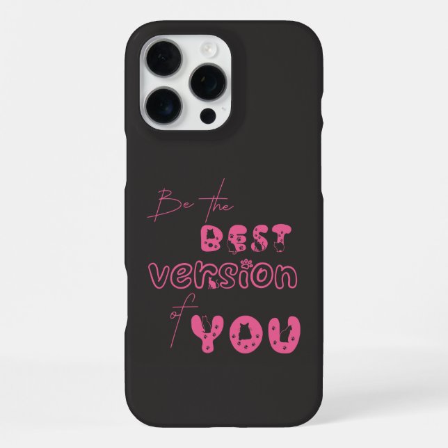 Be The Best Version Of You Cute Cat iPhone Case (Back)