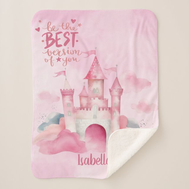 Be the best version of you sherpa blanket (Front)