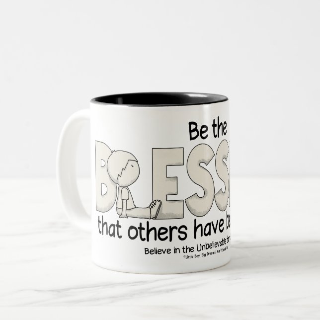 Be the Blessing Two-Tone Coffee Mug (Front Left)