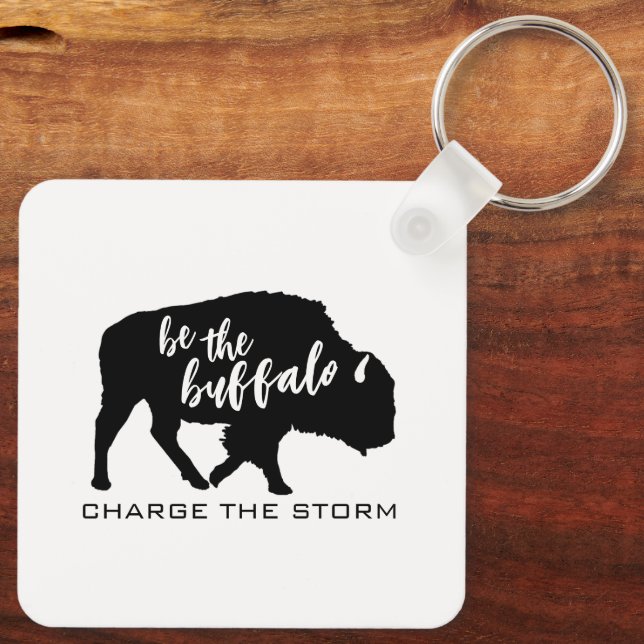 Be the Buffalo Silhouette Charge the Storm Keychain (Back)