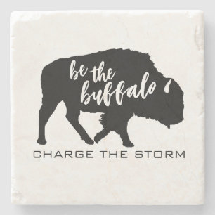 Be the Buffalo Silhouette Stone Coaster