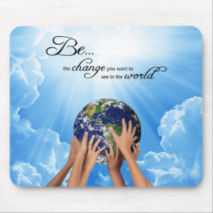 Be the Change - Gandhi Mouse Pad