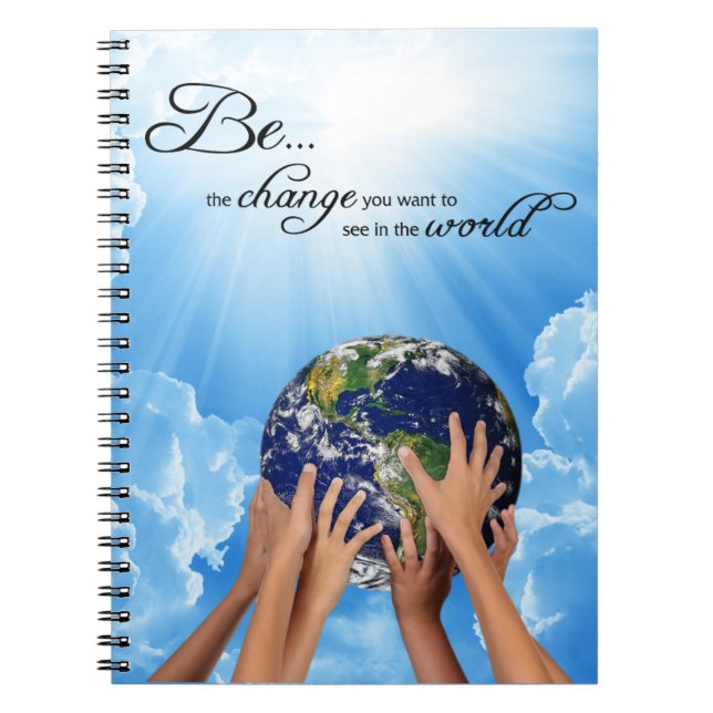 Be the Change - Gandhi Notebook (Front)