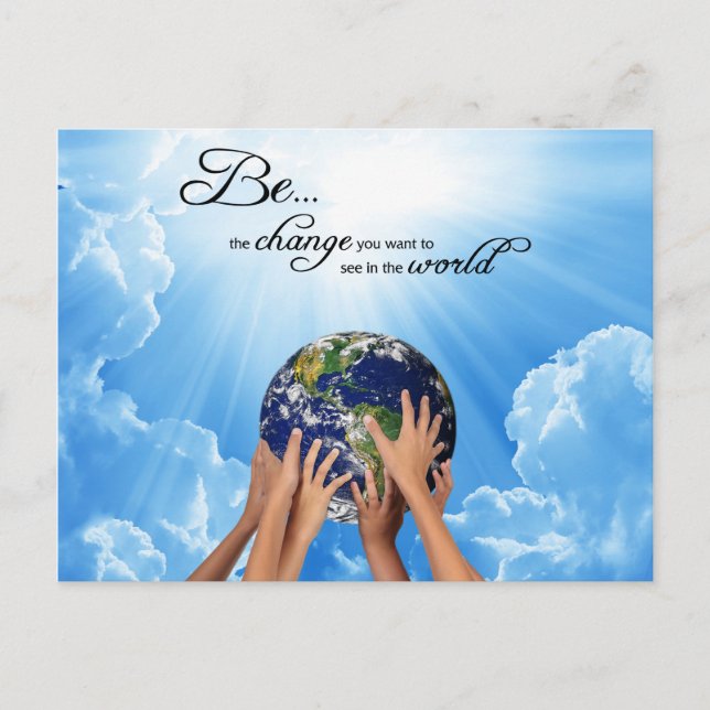 Be the Change - Gandhi Postcard (Front)