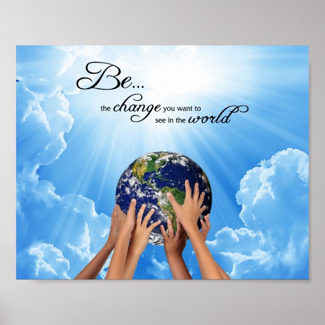 Be the Change - Gandhi Poster (Front)