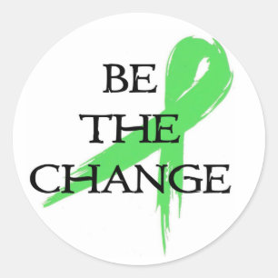 Be the Change - Mental Health Awareness Month Classic Round Sticker