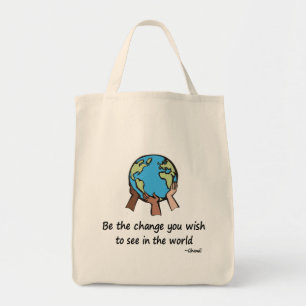 Be the change totebag tote bag