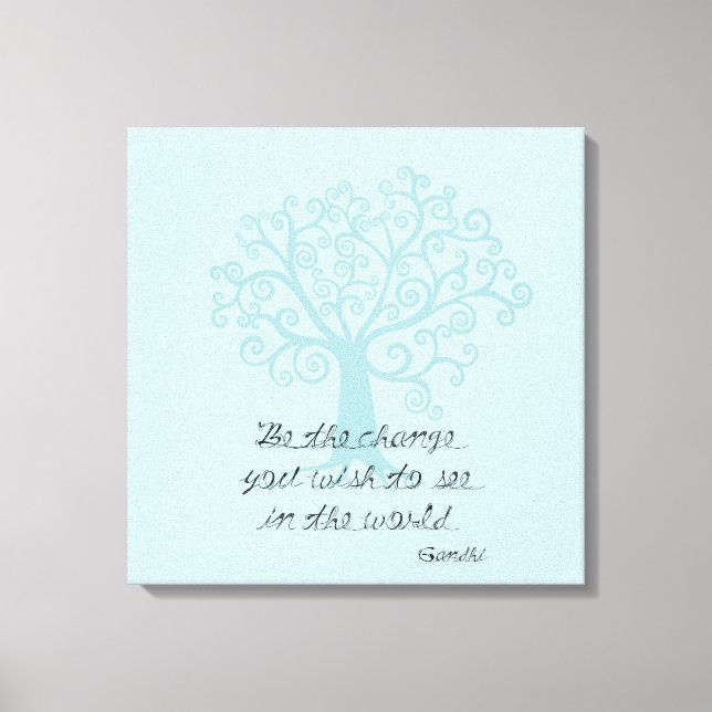 Be the Change Tree Canvas Print (Front)