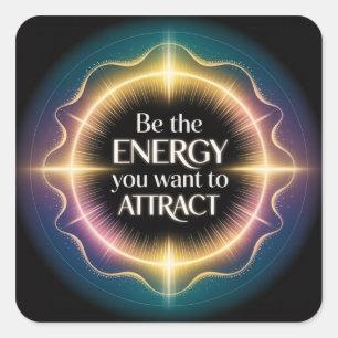 Be The Energy You Want To Attract Square Sticker