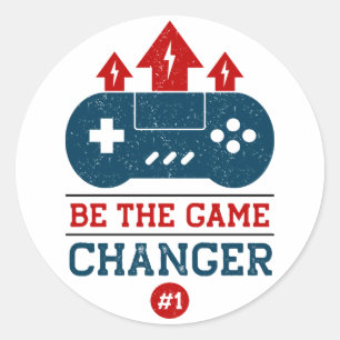 Be the game changer #1 Gaming  Classic Round Sticker