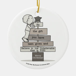Be the Gift-Christmas Tree Ceramic Ornament