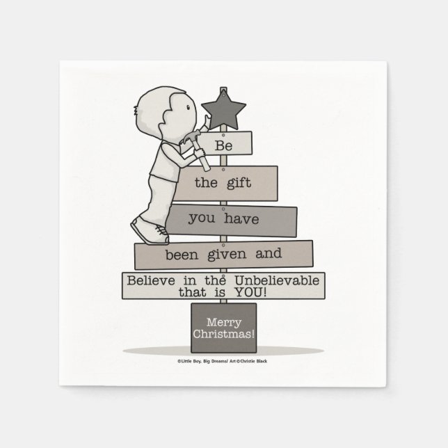 Be the Gift-Christmas Tree Napkin (Front)