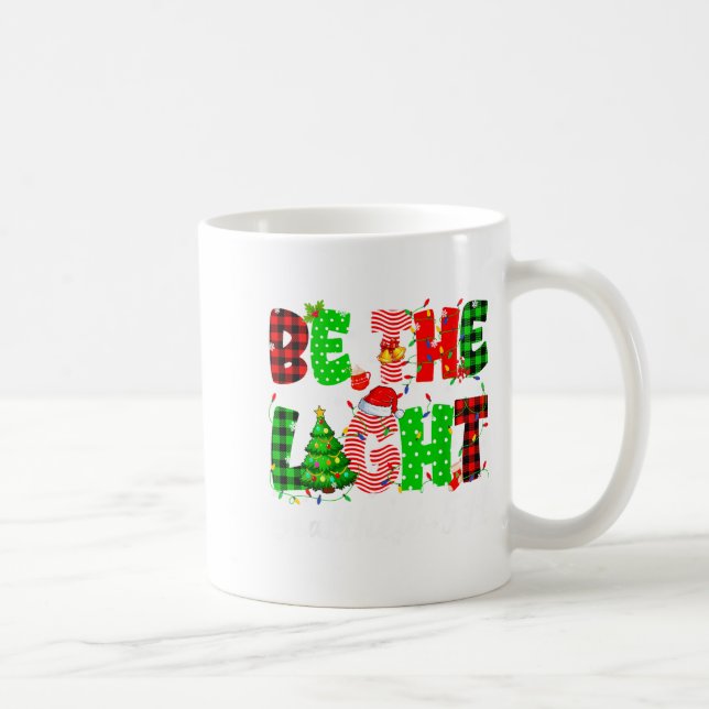 Be The Light Christian Christmas Pjs Xmas Men Wome Coffee Mug (Right)