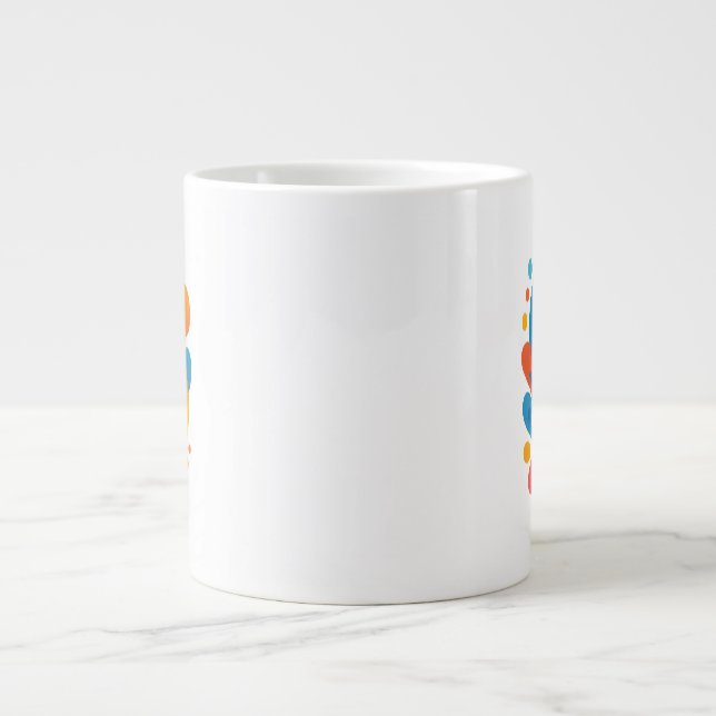 Be the Light Inspirational Colourful Typography De Large Coffee Mug (Front)